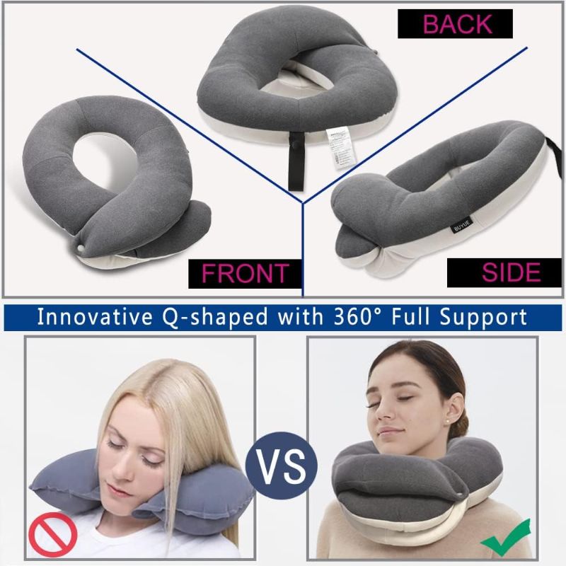 Photo 1 of 
BUYUE Travel Neck Pillows for Airplanes, 360° Head Support Sleep for Long Flight, Skin-Friendly & Breathable, 