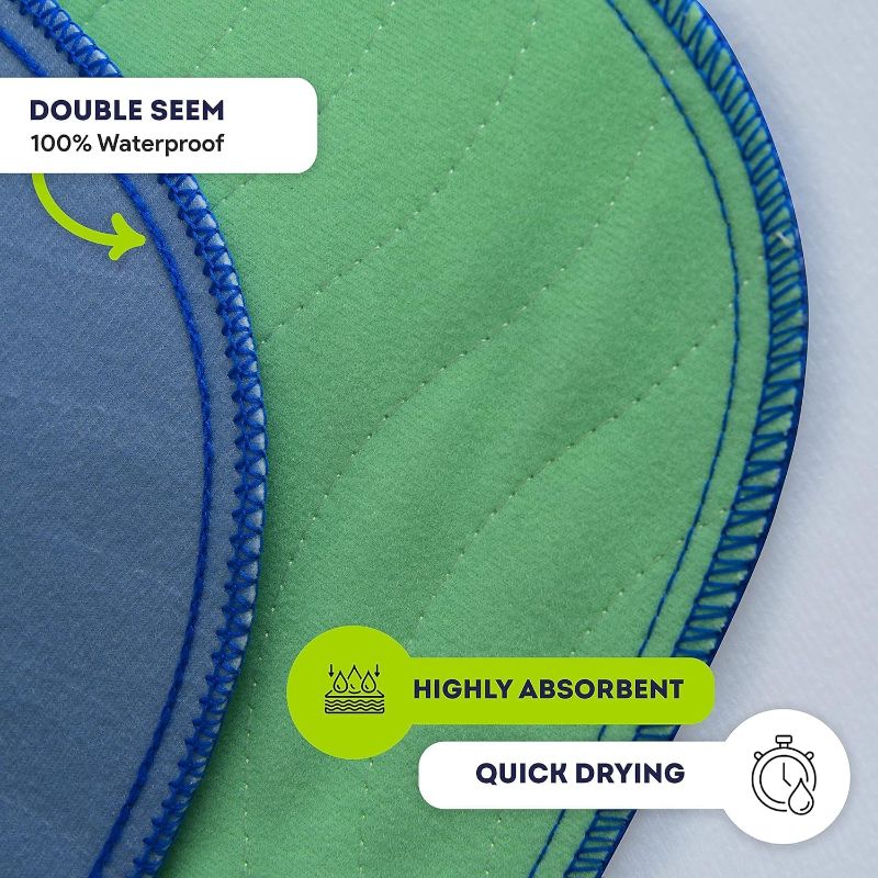 Photo 1 of 
IMPROVIA® Washable Underpads, 34" x 36" (- Heavy Absorbency Reusable Bedwetting Incontinence Pads for Kids, Adults, Elderly, and Pets