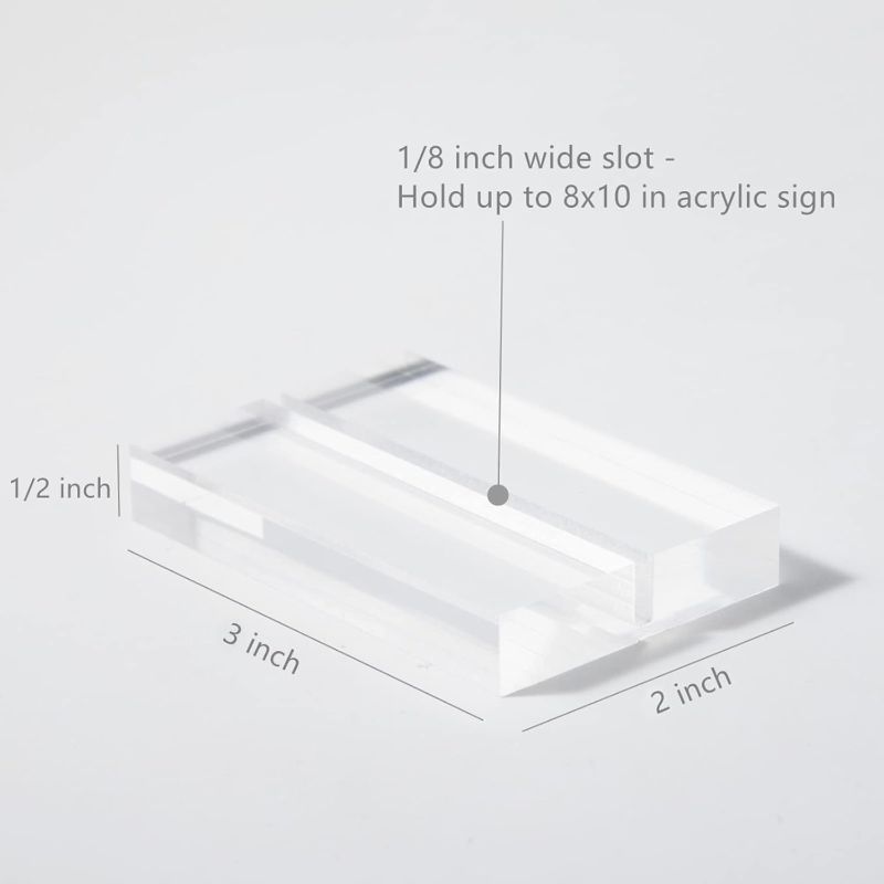 Photo 1 of 
UNIQOOO 3" Clear Acrylic Stand |3mm Slot Wedding Sign Holders, Perfect for Wedding, Table Number, Exhibition, Office, Restaurant, Business, 20 Count