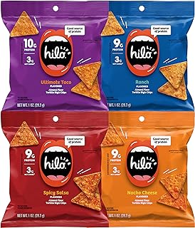 Photo 1 of ** best by Aug 14 2024 ** Hilo Life Low Carb Keto Friendly Tortilla Chip Snack Bags, Ultimate Taco, 1 Ounce (Pack of 12)