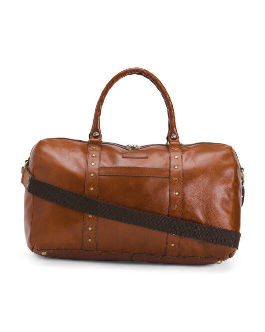 Photo 1 of (READ FULL POST/NOTES) Patricia Nash Brown Leather Milano Weekender Duffel Travel Luggage Bag NEW!
