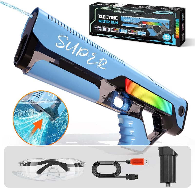 Photo 1 of (READ FULL POST) Skirfy Electric Water Gun,Strong Automatic Squirt Gun for Adults&Kids,Auto Suction Modular Battery Water Gun,Summer Gun Pool Beach Outdoor Party Toys for Kids Ages 8-12