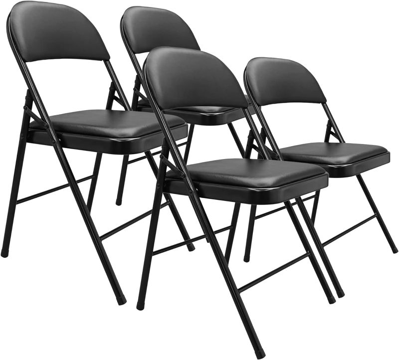 Photo 1 of 
Amazon Basics Vinyl-Padded Metal Steel Folding, Black, 10-Pack Chair