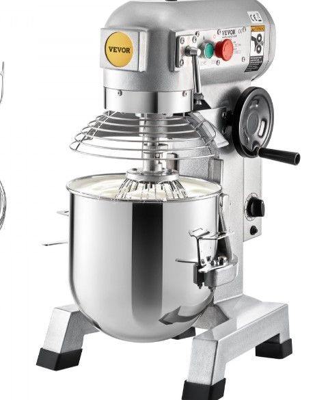 Photo 1 of * SEE NOTES* VEVOR Commercial Food Mixer, 30Qt Commercial Mixer with Timing Function, 1100W Stainless Steel Bowl Heavy Duty Electric Food Mixer Commercial with 3 Speeds Adjustable 108/199/382 RPM, Dough Hook Whisk Beater Included, Perfect for Bakery Pizze