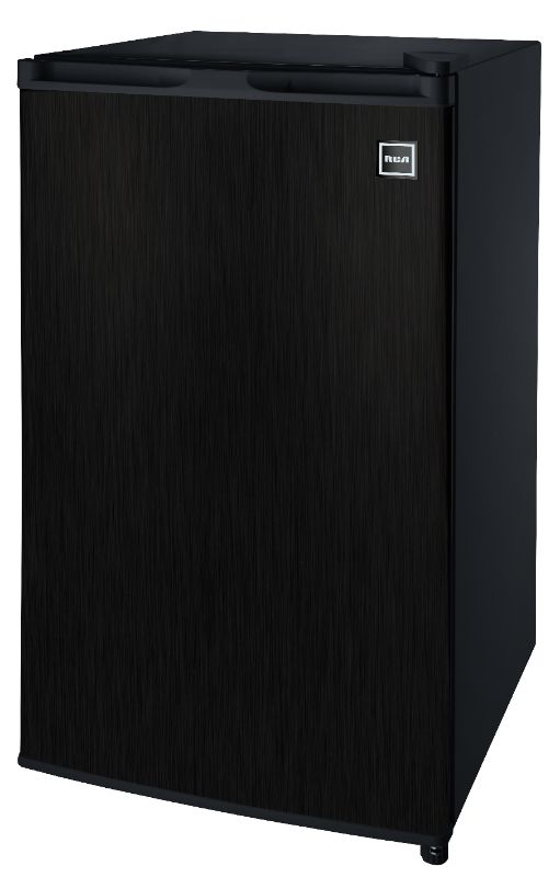 Photo 1 of * MINOR DAMAGE* RCA 3.2 Cu Ft Mini Fridge RFR335, Black Stainless Steel
