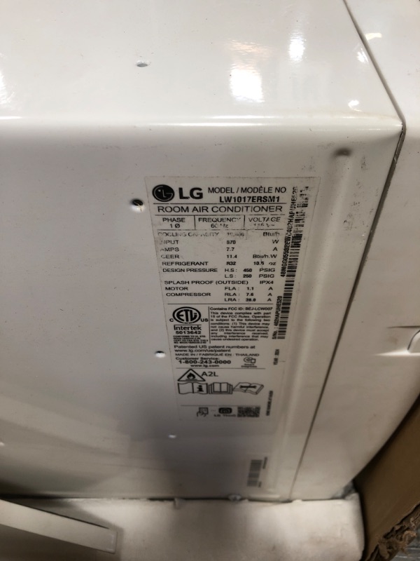 Photo 3 of * DAMAGED* LG 10000 BTU Window Air Conditioners [2023 New] Remote Control WiFi App Ultra-Quite Washable Filter Cools 450Sq.Ft for Medium & Large Room AC Unit air conditioner Easy Install White LW1017ERSM1