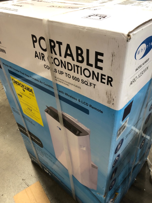 Photo 4 of * See notes* Whynter Inverter Portable Air Conditioner 14,000 Dual Hose, Dehumidifier, Cooling Fan & Smart Wi-Fi for 600 Sq Ft Rooms, NEX ARC-1230WN (12,000 BTU SACC), White