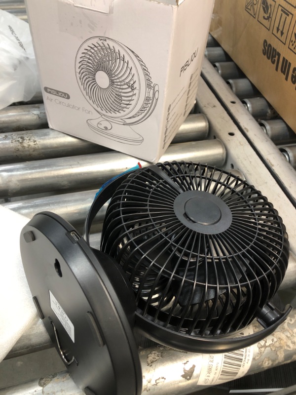 Photo 2 of * MISSING CORD* PISLIOU 12000mAh Rechargeable Desk Fan,Portable Air Circulator Fan-6 Speeds,Timing, 360° Tilt,90° Oscillating Table Fan,Small Quiet Cooling Fan for Bedroom Home Office Outdoor Battery Operated Fan