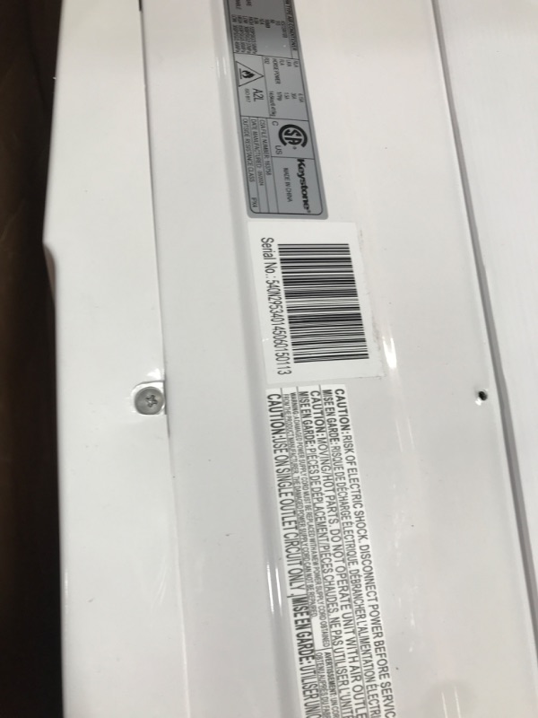 Photo 4 of *****MISSING WINDOW PARTS*****Keystone 10,000 BTU Slider Window Air Conditioner and Dehumidifier, 115V Air Conditioner Window Unit for Bedroom, Living Room, and Small-Medium Sized Rooms up to 450 Sq.Ft, 4-Way Air Direction Control