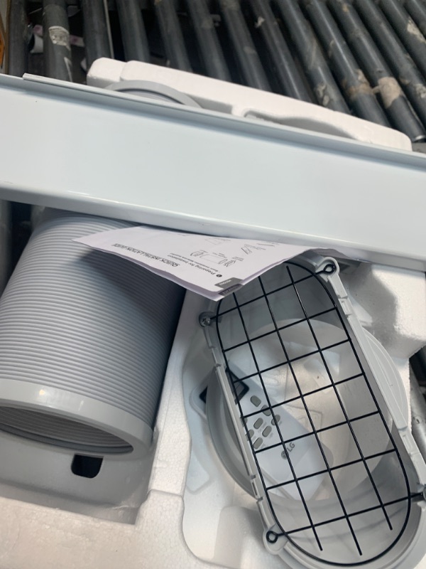 Photo 1 of 8,000 BTU 115-Volt Portable Air Conditioner Cools 350 Sq. Ft. with Dehumidifier and Wi-Fi Enabled in Gray
