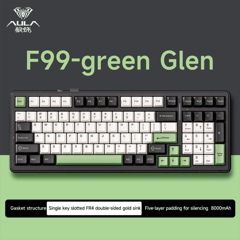 Photo 1 of ***STOCK PHOTO REFERENCE ONLY***
PREVIOUSLY OPENED, APPEARS NEW**
AULA F99 Wireless Mechanical Keyboard, Hot Swappable Gasket Custom Gaming Keyboard with Five-Layer Padding, Bluetooth/2.4GHz/USB-C, 8000mAh Battery