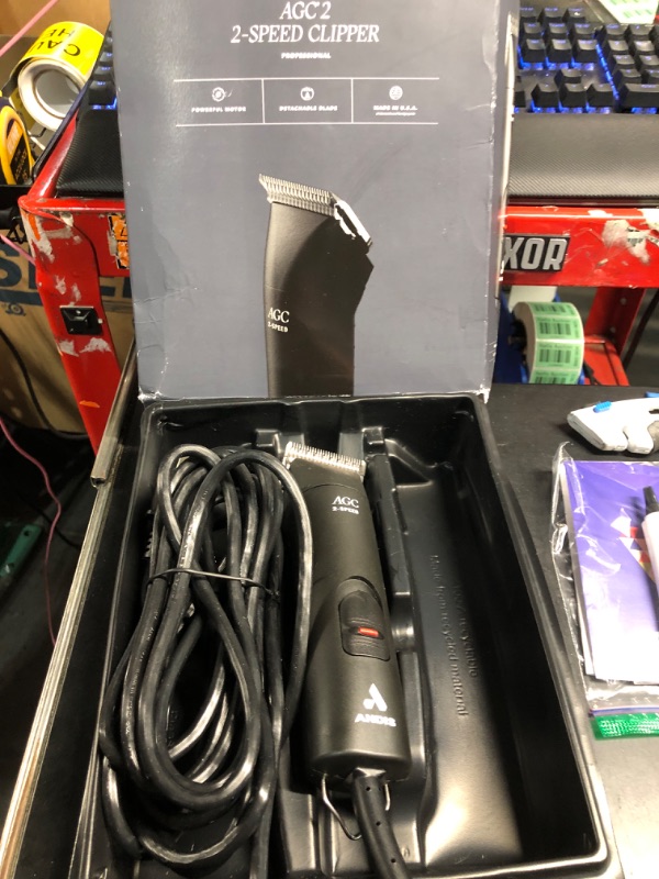 Photo 2 of  ***ITEM TESTED FOR POWER, UNABLE TO TEST FURTHER***
Andis 24675 UltraEdge 2-Speed Detachable Blade Clipper – Runs Cool & Quiet, Designed with Two-Speed Rotary Motor & Shatter-Proof Housing - For All Coats & Breeds - 120 Volts, Black