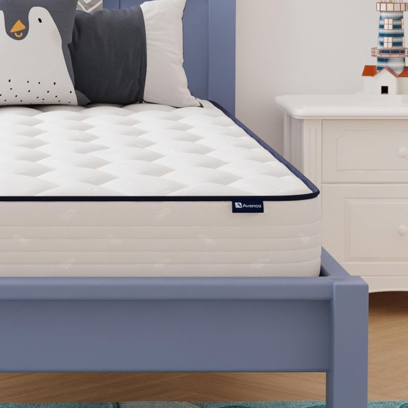 Photo 1 of ***STOCK PHOTO REFERENCE ONLY***
4 Inch  Mattress, Foam and Spring Hybrid Mattress in a Box, Medium Soft, Breathable Fabric & Adaptive Support, CertiPUR-US Certified, QUEEN Size Mattress in Guest and Kids Bedroom
