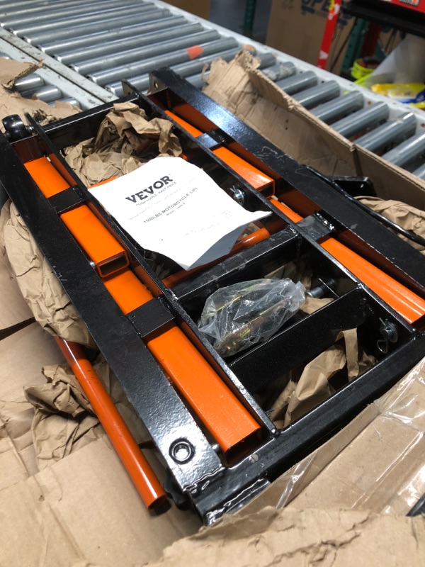 Photo 2 of (PARTS ONLY NON REFUNDABLE) Hydraulic Motorcycle Lift Jack with Foot Pad, 1500 Lb. Capacity Scissor Lift Jack, Portable Motorcycle Lift Table with 4 Wheels,4" to 16" Lift Range
