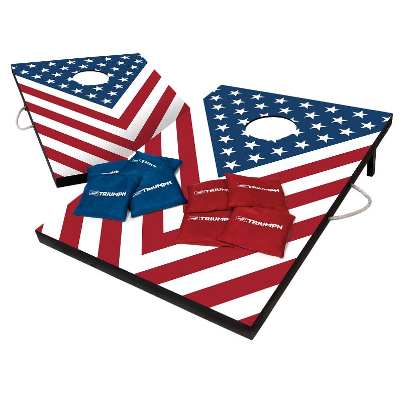 Photo 1 of ***STOCK PHOTO REFERENCE ONLY***
Triumph Patriotic 2x3 Stars and Stripes Cornhole Game
