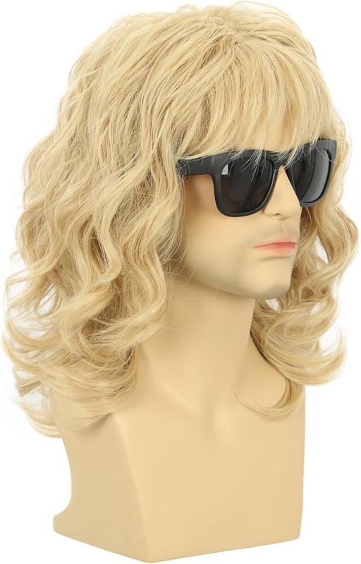 Photo 1 of ***STOCK PHOTO REFERENCE ONLY***
karlery California 70s 80s Rocker Wig Men Women Long Curly Blonde Halloween Costume Anime Wig NO BANGS** SEE PHOTO**