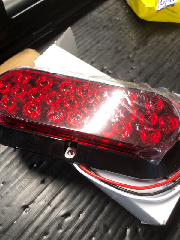 Photo 2 of ***STOCK PHOTO REFERENCE ONLY***
6 BOXES***
Red/White/Amber 4" Round 24 LED Stop Turn Tail Light Reverse Backup Parking Running Lights 3 Wire Pigtail Plug Grommet Trucks Trailer RV Boat Camper Dump Truck IP67 Waterproof DOT Certified 12V
