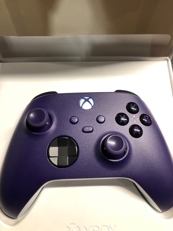 Photo 2 of ***ITEM TESTED FOR POWER, UNABLE TO TEST FURTHER***
Xbox Wireless Controller Astral Purple - Wireless and Bluetooth Connectivity - New Hybrid D-Pad - New Share Button - Featuring Textured Grip - Easily Pair and Switch Between Devices