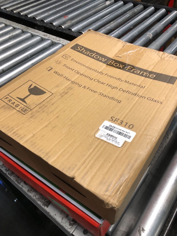 Photo 1 of GraduatePro Shadow Box Frame 13x16 Display Case with Linen Back, Real Glass Window Door with Hinge, Picture Frame Wedding Bouquet Memorabilia Medals Photos Memory Box for Keepsakes, Carbonized Black