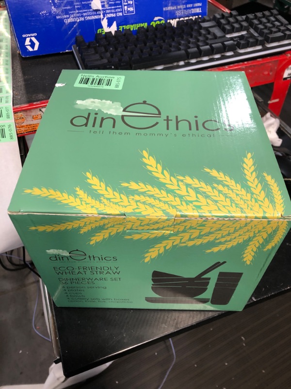 Photo 2 of ***(MINOR DAMAGE) ***
DINETHICS Wheat Straw Dinnerware Sets For 4 (36pcs) Is Reusable Unbreakable Dinnerware Set