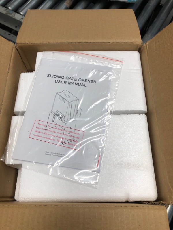 Photo 1 of CO-Z 1800 lb Automatic Sliding Gate Opener with 2 Remote Controls, Electric Rolling Driveway Slide Gate Motor, Complete Gate Operator Hardware Security System Kit for Sliding Gate Up to 40 Feet