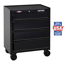 Photo 1 of ***LOCKED, NO KEYS*** CRAFTSMAN 1000 Series 26.5-in W x 32.5-in H 4-Drawer Steel Rolling Tool Cabinet (Black)
