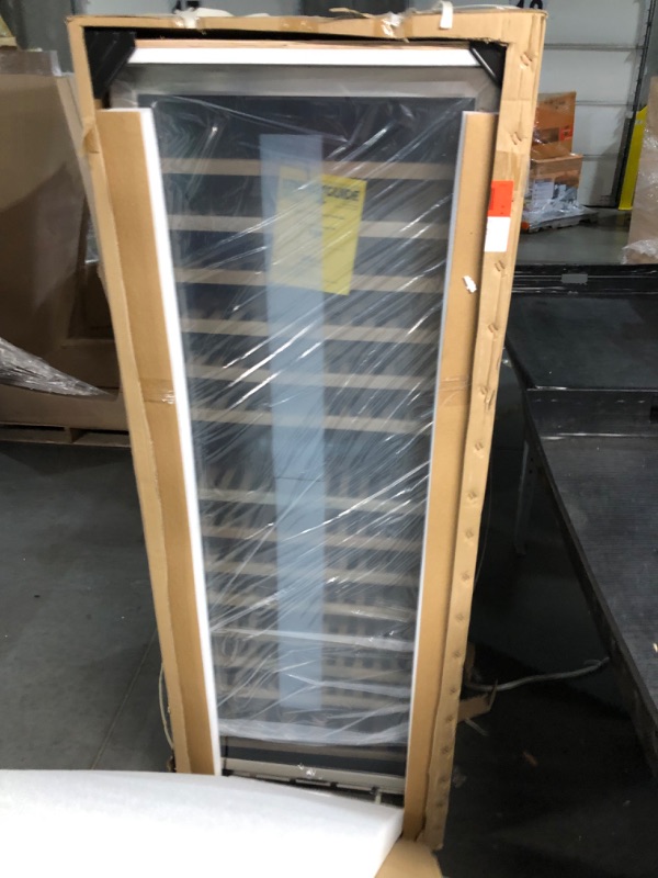 Photo 2 of  (XL) **TRUCK/TRAILER PICKUP ONLY** Mojgar Wine Cooler Refrigerator, Wine Fridge Dual Zone Freestanding for 163 Bottles, 24 inch Wine Refrigerator with Upgraded Compressor, Intelligent Temperature Memory, Low Noise and Fast Cooling