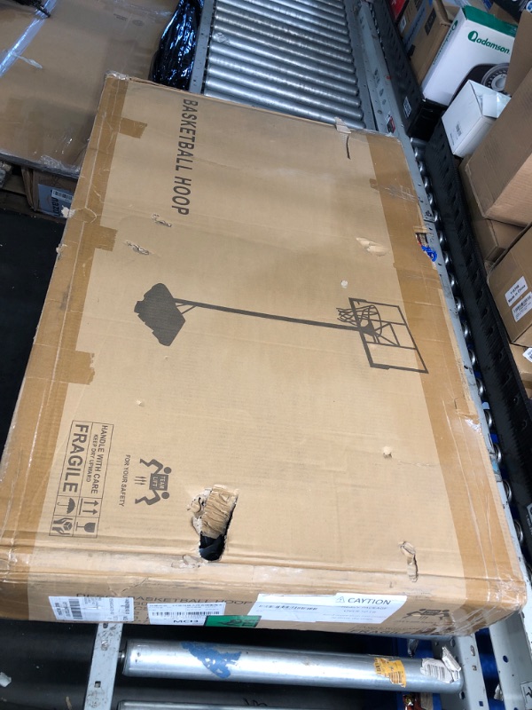 Photo 2 of ***FACTORY SEALED*** aaeaa Basketball Hoop Outdoor, 5.7-10ft Adjustable Height, Portable Basketball Hoops Goal Court System w/ 45in Shatterproof Backboard for Kids Youth Adults 