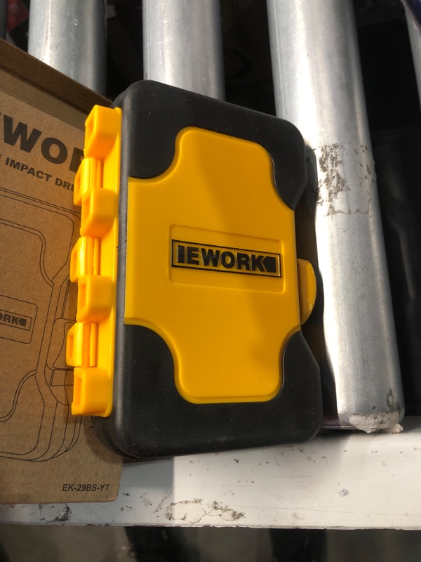 Photo 1 of EWORK Impact Driver 21V Brushless Cordless Impact Driver Set, 4-Speed, 2300 In-lbs, Compact 1/4 Impact Driver Kit with 2.0Ah Battery, Fast Charger, Screwdriver Bit Set, Bit Holder, Belt Clip, Tool Bag