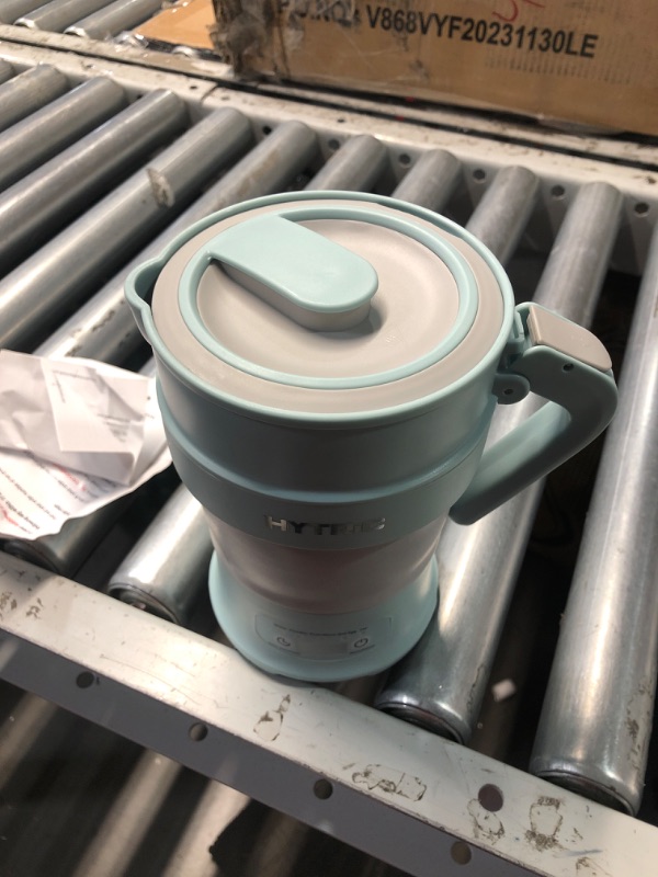 Photo 1 of **MISSING CORD**
HYTRIC Travel Electric Kettle, 700ML Foldable Small Kettle BPA-Free, Portable Kettle with Multifunctional Panel, Collapsible Hot Water Kettle with Keep Warm & Delay Start, 110V Blue