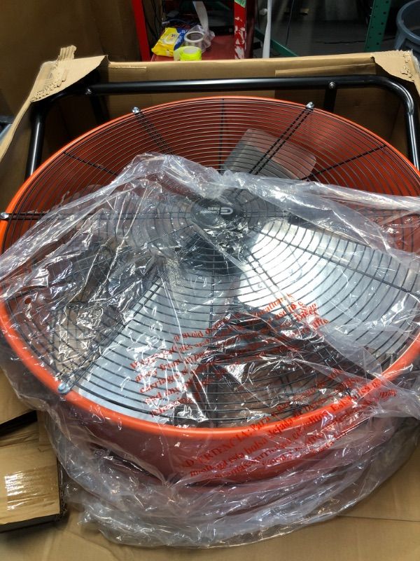 Photo 2 of [FOR PARTS, READ NOTES]
Commercial Electric 24 in. 2-Speed Heavy Duty Tilt Drum Fan