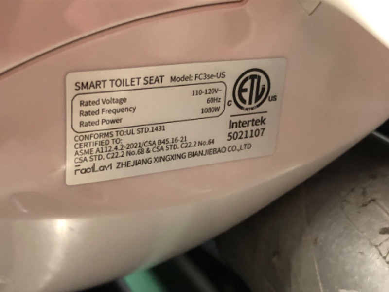 Photo 7 of ***USED - DIRTY - LIKELY MISSING PARTS - UNABLE TO TEST - SEE PICTURES***
Facilavi Electronic Heated Bidet Toilet Seat Elongated, Smart Toilet Seat, Bidet with Warm Water, Bidet with Remote, Multiple Spray Modes, Aerated Cleansing,Cold-Hot SPA Cleansing,W