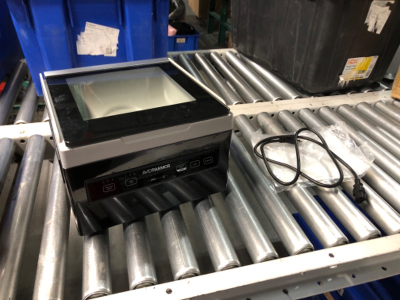 Photo 8 of ***USED - DAMAGED - DENTED - SEE PICTURES - POWERS ON - UNABLE TO TEST FURTHER***
Avid Armor Chamber Vacuum Sealer Machine USVX Ultra Series 10" Seal Bar for Liquid-Rich Wet Foods, Cooking Sous Vide, Infusions. Compact Size Vacuum Chamber Sealer Black Col