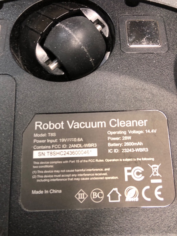 Photo 1 of ***USED - POWERS ON, BUT LIGHT BLINKS RED - SEE PICTURES - UNABLE TO TROUBLESHOOT***
Robot Vacuum and Mop Combo, 2 in 1 Mopping Robotic Vacuum with Schedule, App/Bluetooth/Voice, Max Suction 3200Pa, Self-Charging Robot Vacuum Cleaner, Slim, Ideal for Pet 