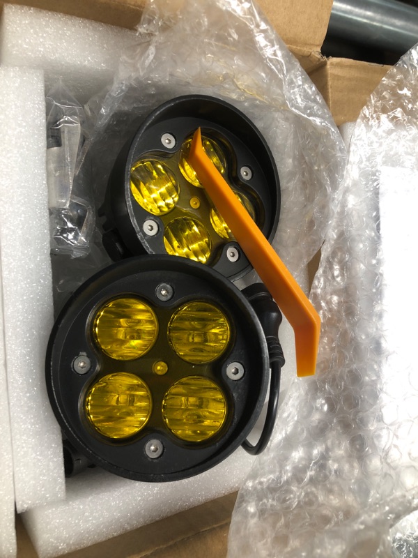 Photo 2 of (READ FULL POST) Fog Lights kit fit for Toyota Tacoma Tundra 4Runner w/LED High Power Yellow Wide Angle SAE Flood Beam Built-On Mounting Brackets Accessories