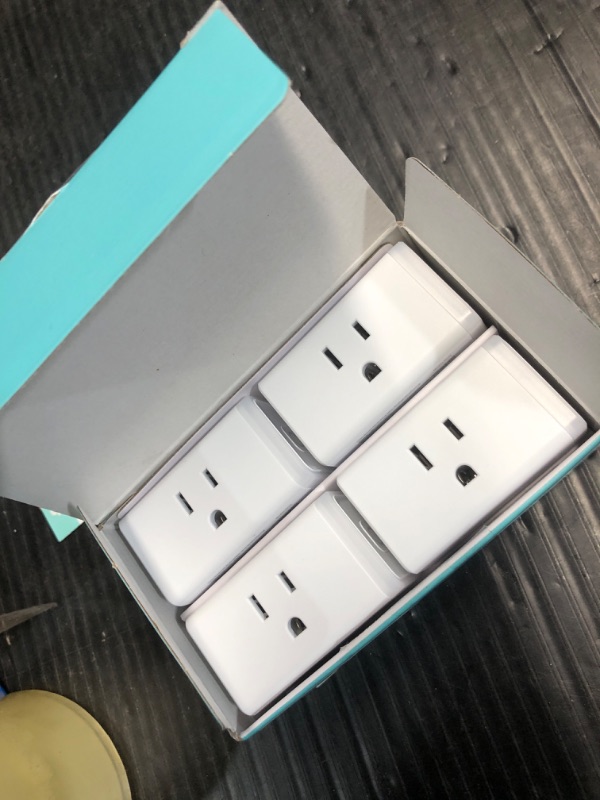 Photo 1 of Kasa Smart Plug Mini 15A, Apple HomeKit Supported, Smart Outlet Works with Siri, Alexa & Google Home, UL Certified, App Control, Scheduling, Timer, 2.4G WiFi Only, 4 Count (Pack of 1) (EP25P4), White
