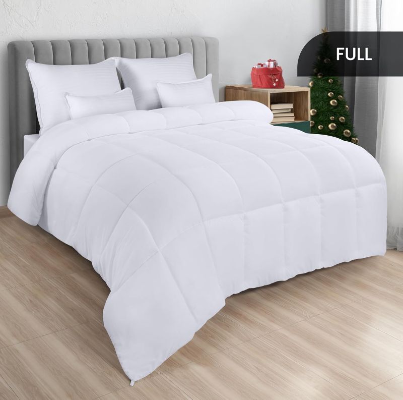 Photo 1 of ***IMAGE FOR REFERENCE**
Utopia Bedding Comforters Full Size, All Season Duvet Insert, Down Alternative Box Stitched Bed Comforter with Corner Tabs, Machine Washable (White)