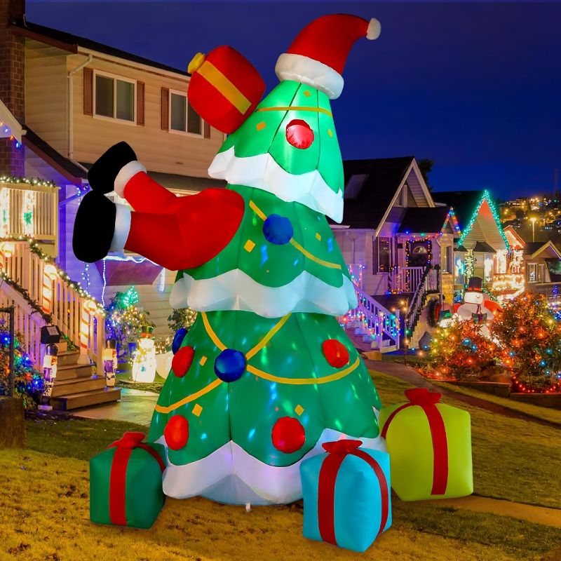 Photo 1 of ***IMAGE FOR REFERENCE***
7 FT Tall Christmas Inflatables Tree Decorations Outdoor, Blow up Christmas Tree Yard Decor with LED Lights Star Treetop & Colorful Candy for Xmas Holiday Party Indoor Garden Patio Display Hall Lawn