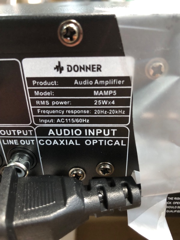 Photo 1 of Donner Stereo Receivers Home Audio Amplifier, Premium 1000W Max Power 4 Channel Amplifier with Bluetooth 5.0, USB, FM, 2 Mic-in, Echo, RCA, Optical/Coaxial Input for Home, Karaoke, Theater Speakers