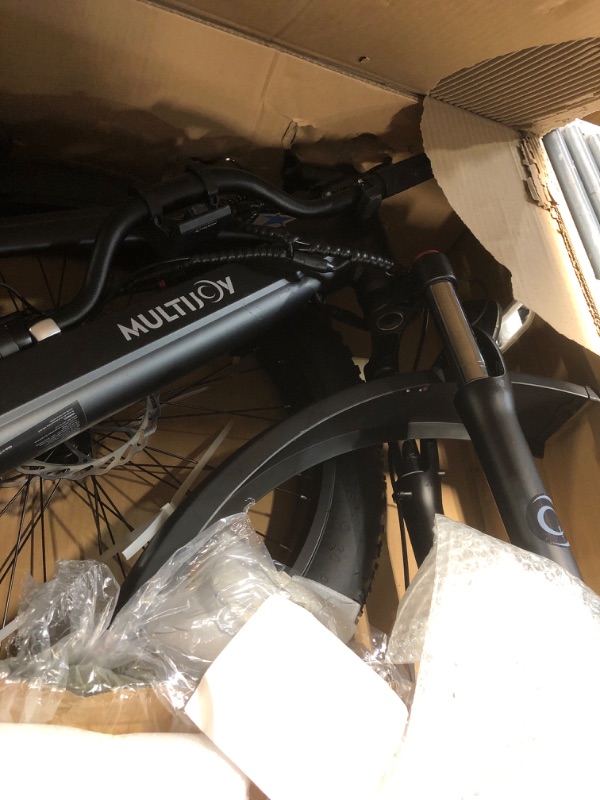 Photo 6 of **MISSING PARTS AND DAMAGED**READ NOTES**
MULTIJOY Electric Bike for Adults,Upgraded 48V 20Ah Removable Battery,Peak 1000W Powerful Motor,70Mi Long Range,26"x4" Fat Tire,UL Certified 7-Speed(Gunmetal)