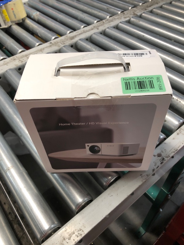 Photo 6 of Mini Smart Projector, XGODY X2 Android 12 Portable HD Projector 12000L 1080P Support with WiFi and Bluetooth, Electric Focus/Keystone, Built-in Netflix, YouTube 8000+ APP, Tripod Included(Pearl White)