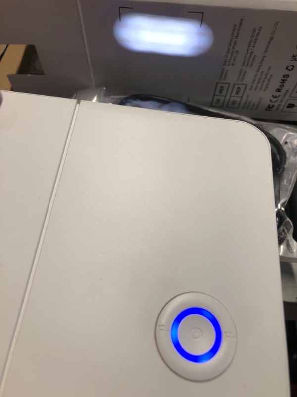 Photo 4 of Mini Smart Projector, XGODY X2 Android 12 Portable HD Projector 12000L 1080P Support with WiFi and Bluetooth, Electric Focus/Keystone, Built-in Netflix, YouTube 8000+ APP, Tripod Included(Pearl White)