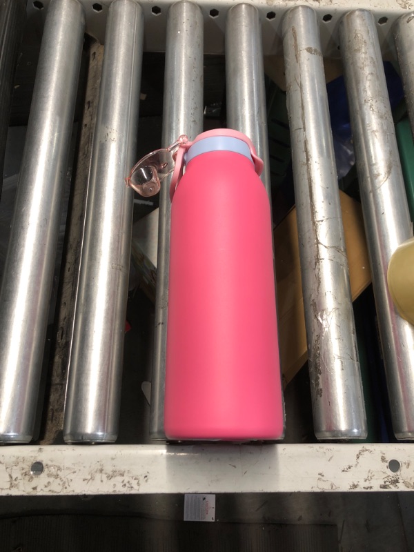 Photo 2 of ***USED***DOES NOT LATCH***Ello Pop & Fill 40oz Stainless Steel Water Bottle with Quick Fill Technology, Double Walled and Vacuum Insulated Metal, Leak Proof Locking Lid, Sip and Chug, Reusable, BPA Free, Cherry Breeze