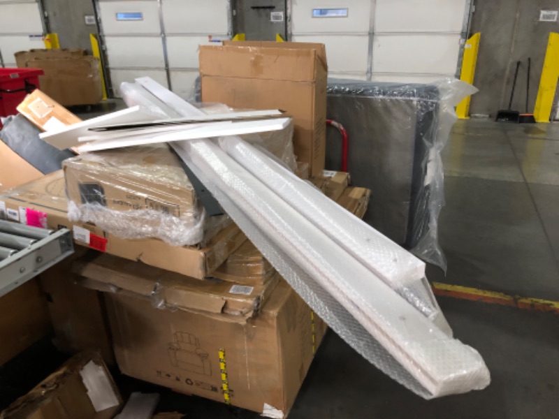 Photo 1 of ***USED - INCOMPLETE - PREVIOUSLY OPENED - SEE PICTURES - MISSING NUMEROUS PARTS***
COSHOMER 30in x 96in Sliding Barn Door with 5ft Barn Door Hardware Kit & Handle, Pre-Drilled Holes Easy Assembly -Solid Barn Door Slab Covered with Water-Proof PVC Surface