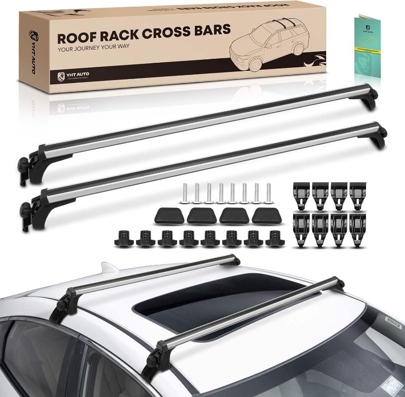 Photo 1 of ****BOX 1 OF 21*** ***IMAGE FOR REFERENCE**
Roof Rack Cross Bars with Mounting Clamps Fit Vehicle W/Naked Roof