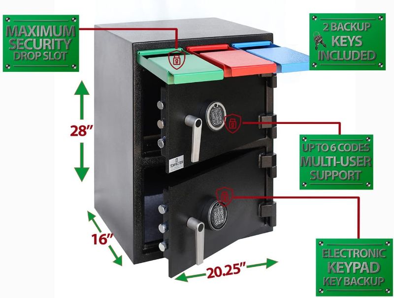 Photo 1 of ***TRUCK / TRAILER PICK UP***
Templeton Safes Two Door Multi-User Depository Drop Safe with Electronic Locks & Segregated Drop Slots