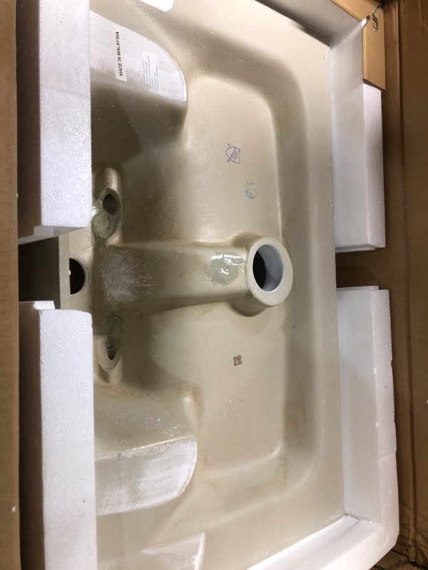 Photo 4 of ***NON REFUNDABLE, PARTS ONLY*** BOX 1 OF 2 ONLY, SINK ONLY
Lifeand White 21.6" Bathroom Vanity, Combo Cabinet, Single Ceramic Sink, Right Side Storage, Small