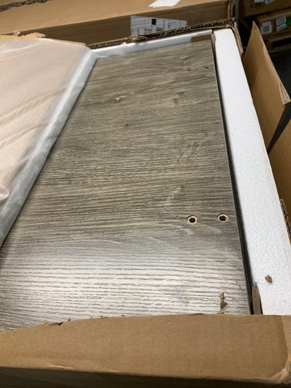 Photo 1 of Tribesigns Writing Computer Desk, 55 inch Heavy Duty Study Desk with Z-Shaped Metal Leg, Modern Simple Home Office Computer Desk, Grey