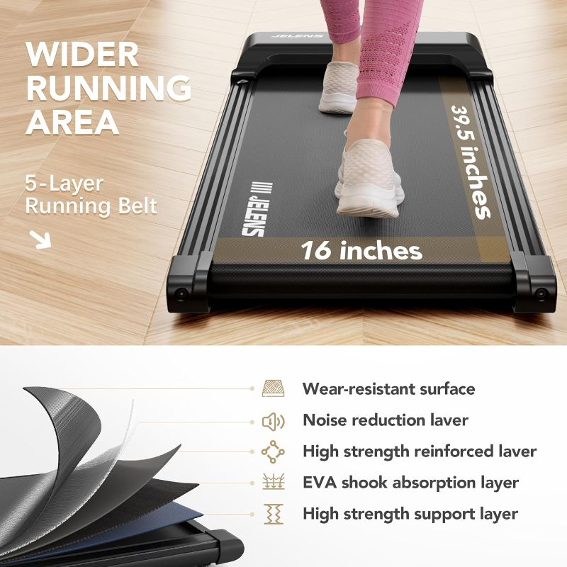 Photo 2 of ***IMAGE FOR REFERENCE*** ***TRUCK \ TRAILER PICK  UP***
Walking Pad, Under Desk Treadmill for Home Office, 2.5HP Portable Treadmill with Remote Control, Walking Jogging Machine with 265 lbs Weight Capacity, Walking Pad in LED Display