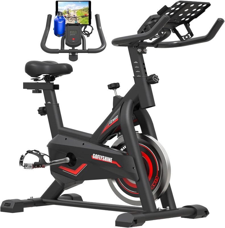 Photo 1 of ***MAJOR DAMAGE - MISSING PARTS - NONREFUNDABLE - SEE COMMENTS***
Exercise Bikes Stationary,Exercise Bike for Home Indoor Cycling Bike for Home Cardio Gym,Workout Bike with Ipad Mount & LCD Monitor,Silent Belt Drive